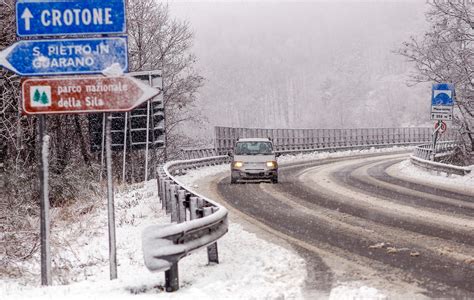 Maltempo In Calabria Riecco La Neve Monte Curcio In Sila Imbiancato