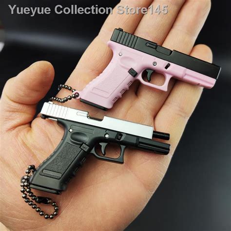 Pistola Arma Brinquedos Glock G Modelo Em Miniatura Liga Chaveiro