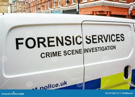 A Forensic Services Crime Scene Investigation Police Van Editorial