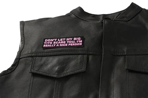 Don T Let My Big Tits Scare You I M Really A Nice Person Patch Funny