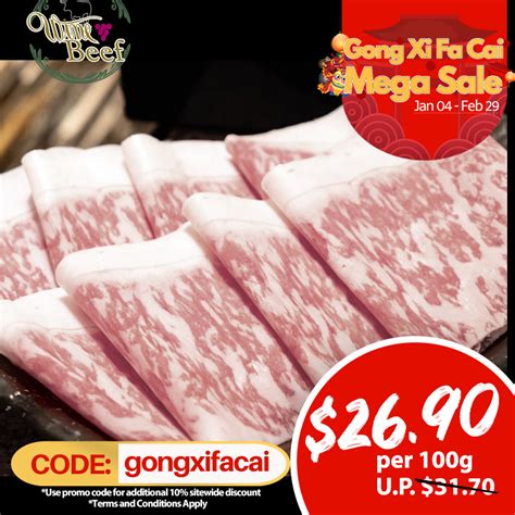 A4 Kobe Wine Beef Super Premium Shabu Sirloinribeye 100g Yakiniku