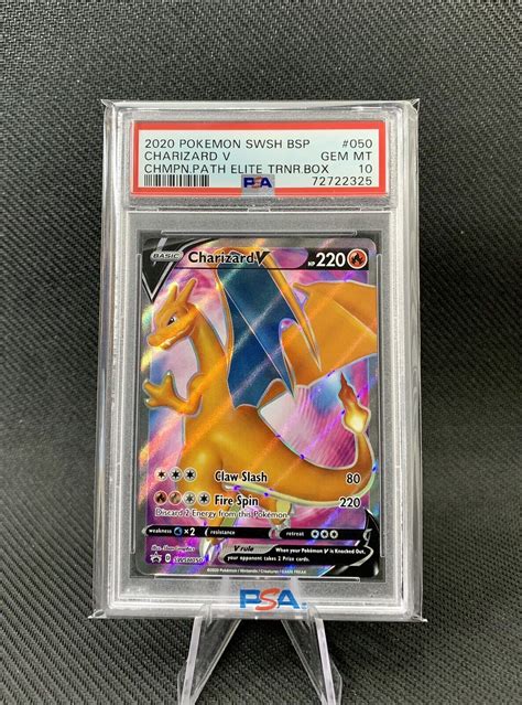 2020 Pokemon SWSH Champions Path ETB BSP Charizard V F A 050 PSA 10