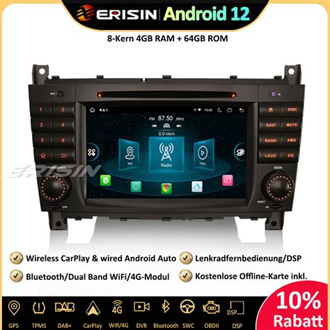 Erisin Es C Kern Android Autoradio Gps Carplay Wifi Dab Obd