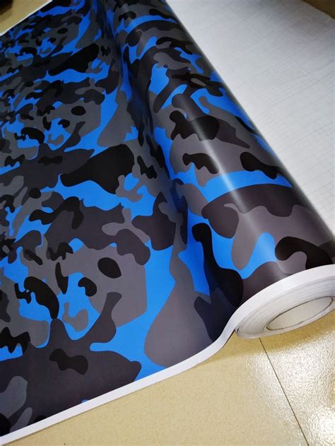 2020 Arctic Blue Snow Camo Car Wrap Vinyl With Air Release Gloss Matt Camouflage Covering