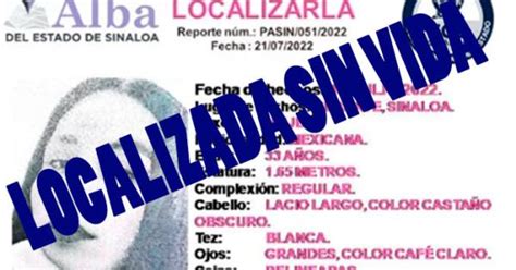 Localizan Sin Vida A Joven Reportada Desaparecida En Sinaloa