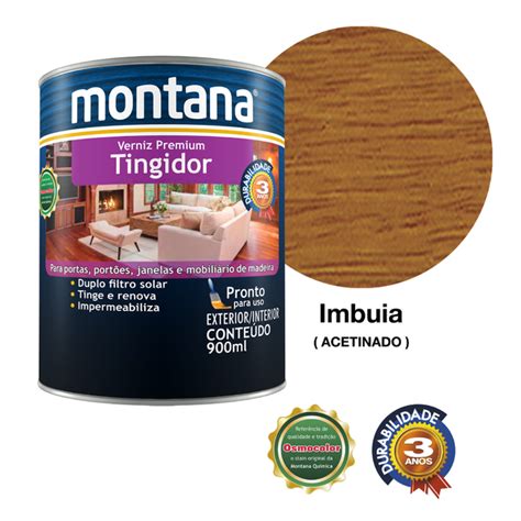 Verniz Para Madeira Base Solvente Acetinado Tingidor Imbuia Ml