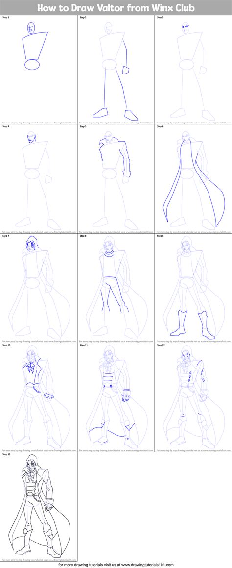 How To Draw Valtor From Winx Club Winx Club Step By Step