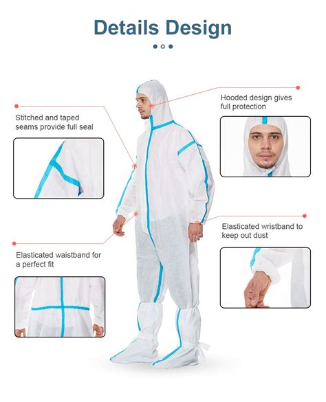 Sms Disposable Coveralls Disposable Protective Clothing