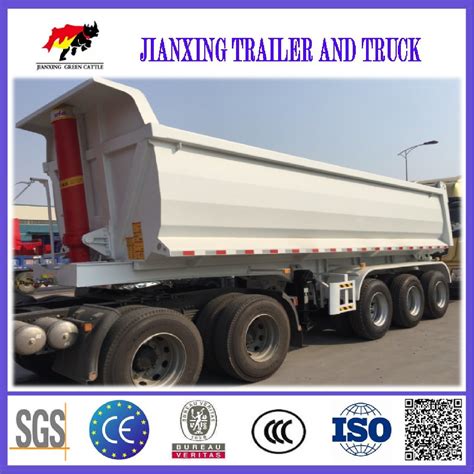 Jianxing Factory Hydraulic Rear Dump Trailer Axles Cubic Meter