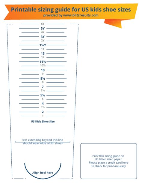 US Kids Shoe Size Chart Download Printable PDF | Templateroller