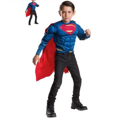 Imagine Superman Deluxe Muscle Chest Shirt And Cape Set One Size Costume