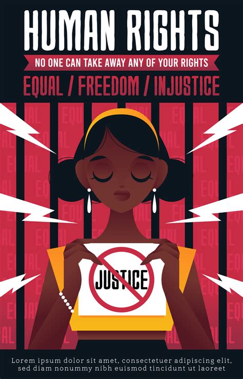 Human Rights To Seek Justice Poster 17172434 Vector Art at Vecteezy