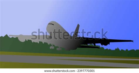 Emirates Airbus A380 Taking Off Swiss Stock Vector (Royalty Free ...