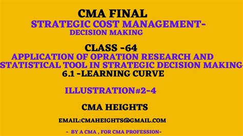 Cma Final Strategic Cost Management Decision Making Study Notes