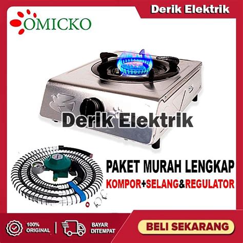 KOMPOR GAS OMICKO 1 TUNGKU MURAH STAINLESS KOMPOR 1 TUNGKU KOMPOR