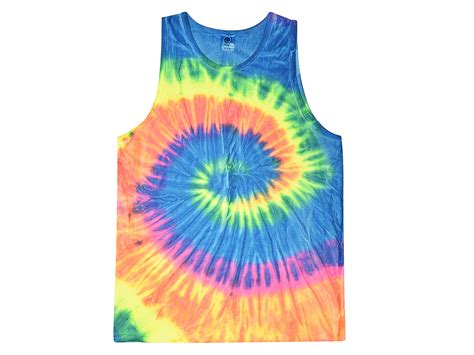 Neon Rainbow Tie Dye Tank Tops Adult Zandys Bargains Tie Dye