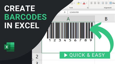 How To Create Barcodes In Excel Beginner Tutorial YouTube