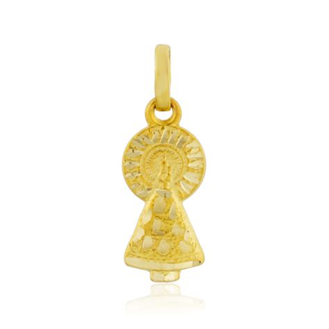 Medalla Oro Silueta Virgen Del Pilar Pequeña OFERTA EN ORO