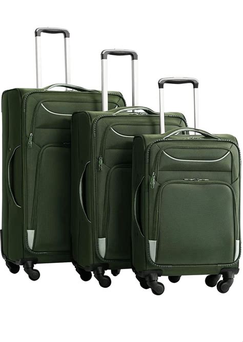 Coolife Luggage Piece Set Suitcase Spinner Softshell Lightweight