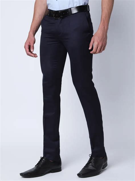 Shop Oxemberg Men Slim Fit Solid Formal Trouser