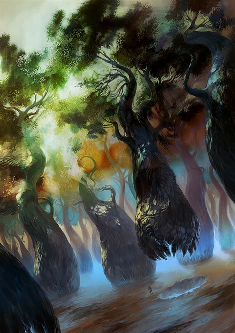 Forest Zendikar Mtg Art From Zendikar Set By Véronique Meignaud Art Of Magic The Gathering