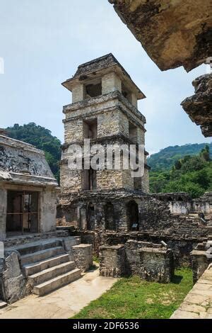 The Palace Observation Tower At The Mayan Ruins Of Palenque A Unesco