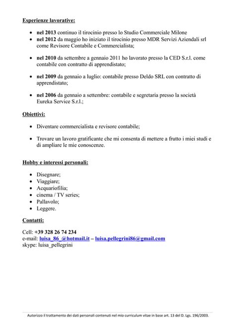 Curriculum Vitae Luisa Pellegrini Pdf