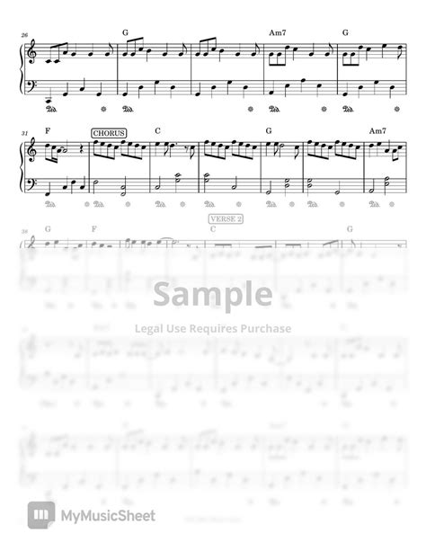 Jamie Miller Heres Your Perfect Piano Sheet Music Partition Musicale By Mels Music Corner