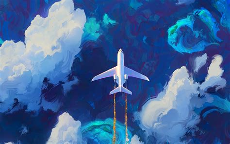 Avi N El Arte El Cielo Azul Las Nubes Fondos De Pantalla Aviones