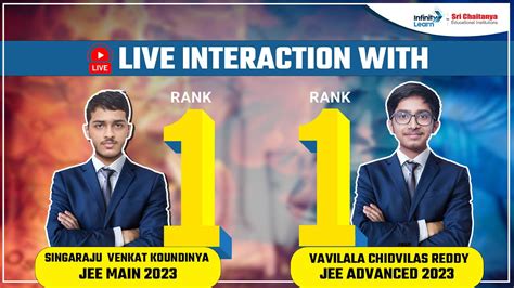 LIVE Interaction AIR 1 JEE Mains Advanced 2023 Toppers LIVE