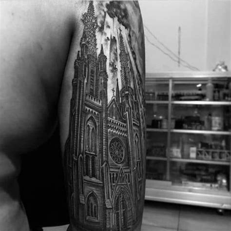 Cathedral Tattoo Designs For Men Church Ink Ideas