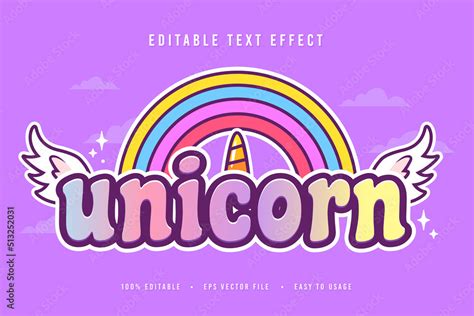 Decorative Unicorn Font And Alphabet Vector Stock Vector Adobe Stock