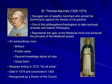 Ppt St Thomas Aquinas 1225 1274 Powerpoint Presentation Free