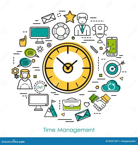 Clock Concept Time Management Stock Illustration Illustration Of