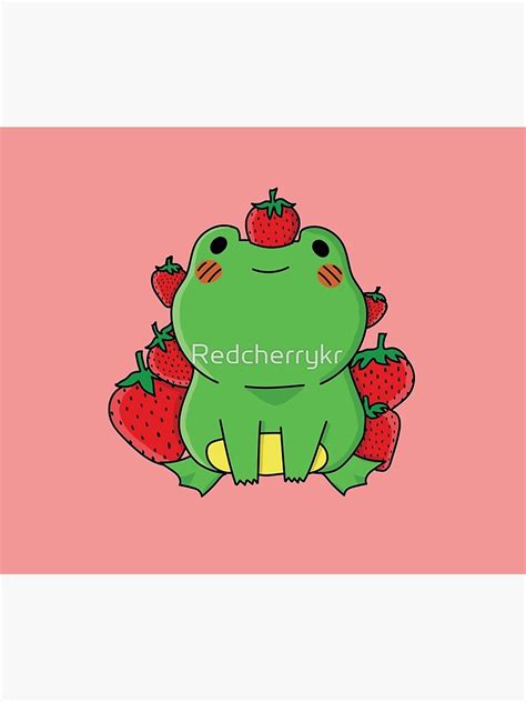 Strawberry Frog Tapestry For Sale By Redcherrykr Redbubble