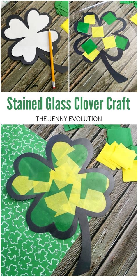 Stained Glass Clover Craft for Kids - Mommy Evolution