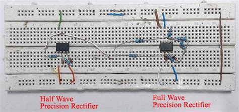 Half Wave And Full Wave Precision Rectifier Circuit Using Op Amp