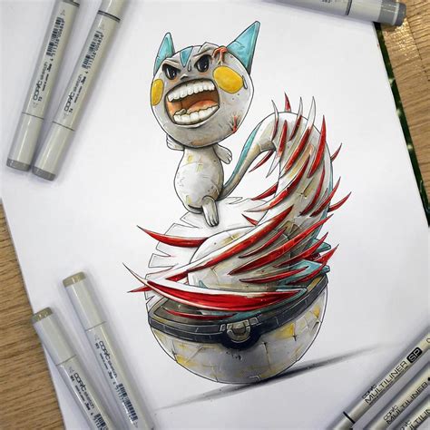 Copic Markers Tino Valentin 90s Pop Culture Video Games Art Drawing