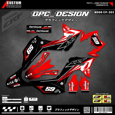 Jual Sticker Decal Crf 150 L Full Body Decal Crf Custom Super Glossy