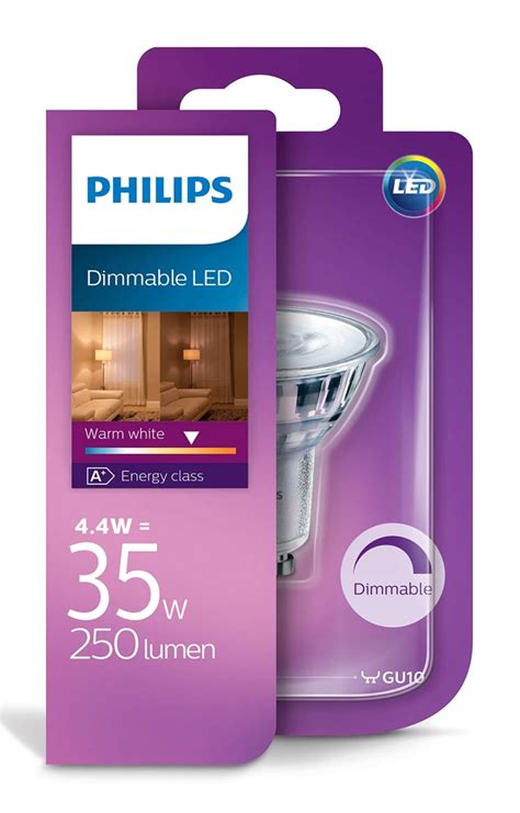 Philips Led Spot 4 4w 35w Gu10 Dim Dimbar Led Spotlight 4 4 W Gu10