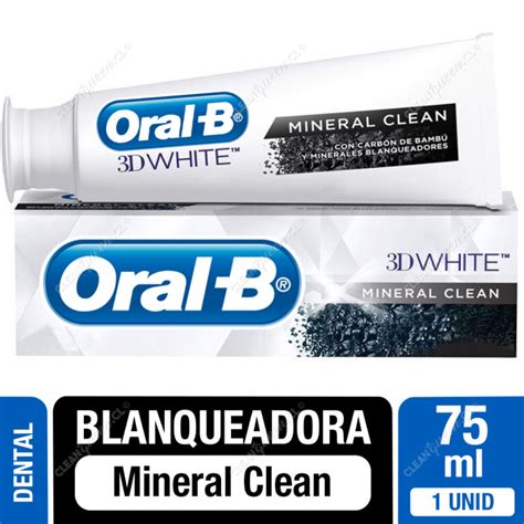 Pasta Dental Blanqueadora 3d White Mineral Clean Oral B 75 Ml Clean Queen