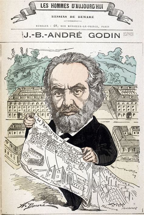 Jean Baptiste André Godin industrialist founder of the family Drawing