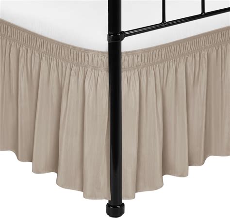 Easy Fit Solid Elastic Wrap Around Bed Skirt Easy On Off