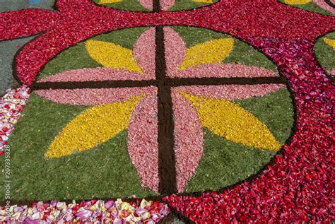 Detalle De Una De Las Alfombras Del Corpus Christi De Ponteareas