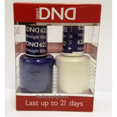 Dnd Nail Polish Gel And Matching Lacquer Set 622 Midnight Bleu