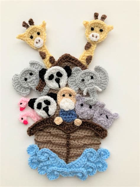 Noahs Ark Applique Crochet Pattern Instant Pdf Download Etsy Uk