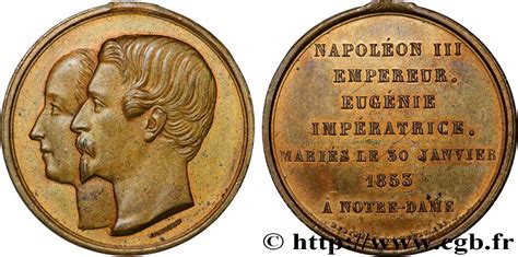 AMOUR ET MARIAGE Médaille Mariage de Napoléon III et dEugénie fme