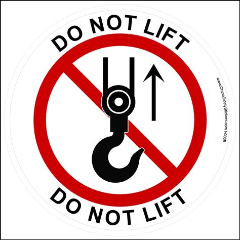 Do Not Lift Sticker No Lift Point