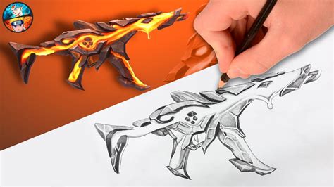 COMO DIBUJAR LA NUEVA MP5 LAVA NARANJA DE FREE FIRE Dibujos Ff YouTube