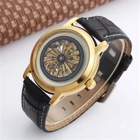 Goer Men Sports Automatic Watches Men's Skeleton Mechanical Leather Band Wirst Watch Creative ...